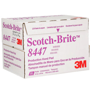 Scotch-Brite Production Hand Pad 8447, HP-HP, A/O Very Fine, Maroon, 6in x 9 in