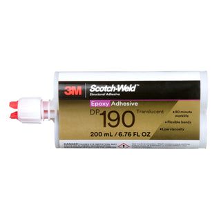 3M Scotch-Weld Epoxy Adhesive DP190, Translucent, 200 mL Duo-Pak