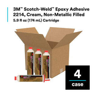 3M Scotch-Weld Epoxy Adhesive 2214, Non-Metallic Filled, Cream, 6 ozCartridge