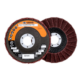 Standard Abrasives Surface Conditioning Flap Disc, 821210, 4-1/2 in x7/8 in MED