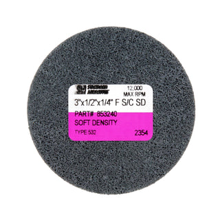 Standard Abrasives S/C Unitized Wheel 853240, 532 3 in x 1/2 in x 1/4
in