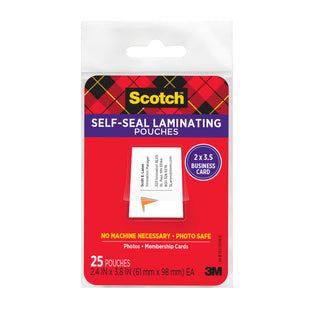 Scotch Self-Sealing Laminating Pouches LS851G Business Card size