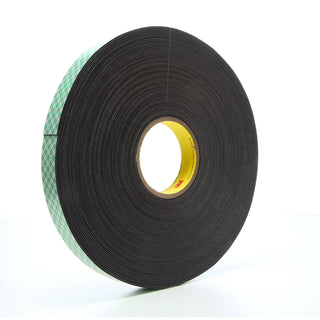 3M Double Coated Urethane Foam Tape 4056, Black, 1 in x 36 yd, 62 mil