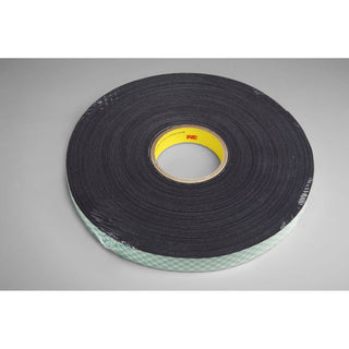 3M Double Coated Urethane Foam Tape 4052, Black, 3/4 in x 72 yd, 31mil