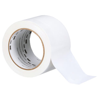 3M General Purpose Vinyl Tape 764, White, 3 in x 36 yd, 5 mil, 12 Roll/Case