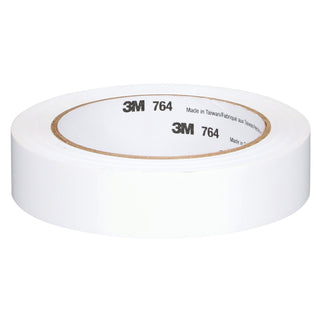 3M General Purpose Vinyl Tape 764, White, 1 in x 36 yd, 5 mil, 36 Roll/Case