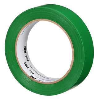 3M General Purpose Vinyl Tape 764, Green, 1 in x 36 yd, 5 mil, 36 Roll/Case