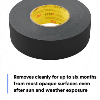 3M Performance Plus Duct Tape 8979, Black, 48 mm x 54.8 m, 12.1 mil, 24Roll/Case