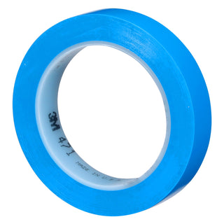 3M Vinyl Tape 471, Blue, 3/4 in x 36 yd, 48 Roll/Case