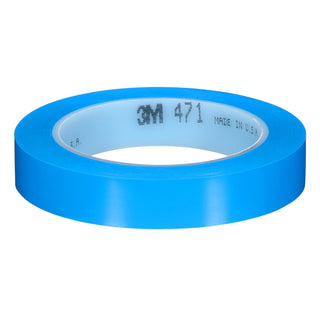 3M Vinyl Tape 471, Blue, 3/4 in x 36 yd, 48 Roll/Case