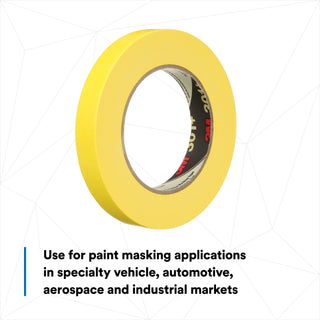 3M Performance Yellow Masking Tape 301+, 18 mm x 55 m, 6.3 mil