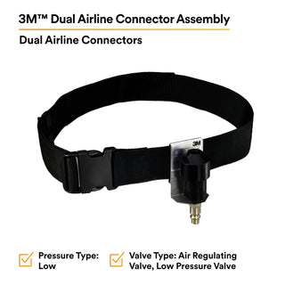 3M Dual Airline Connector Assembly SA-1027/07154(AAD), Low Pressure