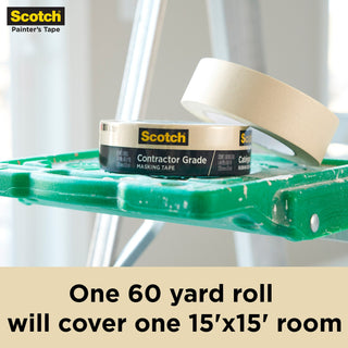 Scotch® Contractor Grade Masking Tape 2020-24AR-BK, .94 in x 60.1 yd