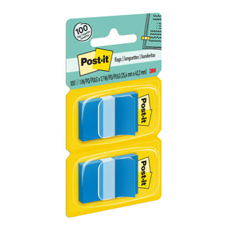 Post-it® Flags 680-BB2, 1 in. x 1.7 in. (2.54 cm x 4.31 cm) Bright Blue,2-pk