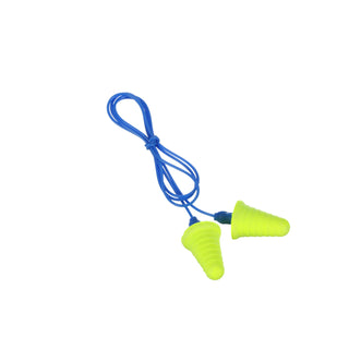 3M E-A-R Push-Ins Earplugs 318-1009, with Grip Rings, Corded, PolyBag