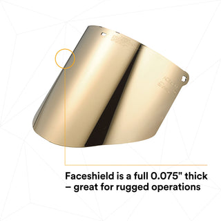 3M Total Performance Gold-Coated Polycarbonate Clear Faceshield WindowWCP96G