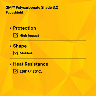 3M Polycarbonate Faceshield Window W96IR3, 82705-10000, Shade 3.0