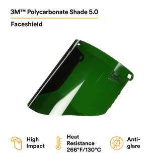 3M Polycarbonate Faceshield Window W96IR5, 82706-10000, Shade 5.0