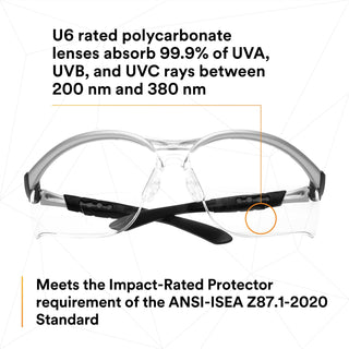 3M BX Reader Protective Eyewear 11376-00000-20, Clear Lens, SilverFrame