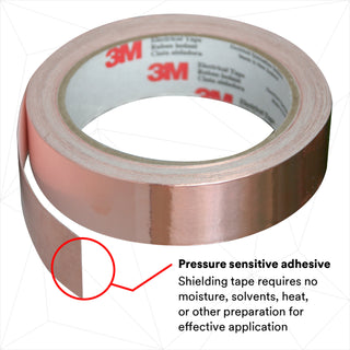 3M EMI Copper Foil Shielding Tape 1181, 1 in x 18 yd (25,40 mm x 16,5m)