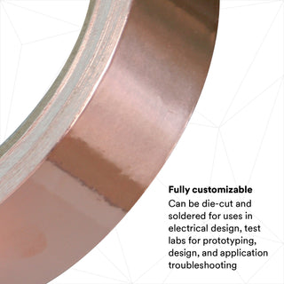 3M EMI Copper Foil Shielding Tape 1181, 1 in x 18 yd (25,40 mm x 16,5m)