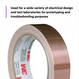 3M EMI Copper Foil Shielding Tape 1181, 2 in x 18 yd (50,80 mm x 16.5m)