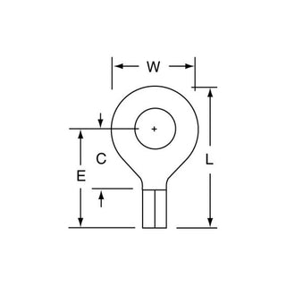 3M High Temperature Butted Seam Ring Tongue Terminal HT-12-14, for usein ovens