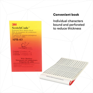 3M ScotchCode Pre-Printed Wire Marker Book SPB-03