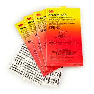 3M ScotchCode Pre-Printed Wire Marker Book SPB-04