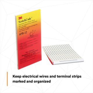 3M ScotchCode Pre-Printed Wire Marker Book SPB-12