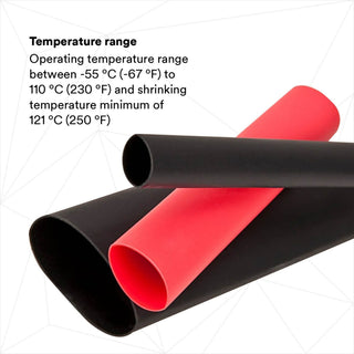 3M Thin-Wall Heat Shrink Tubing EPS-300, Adhesive-Lined, black/red