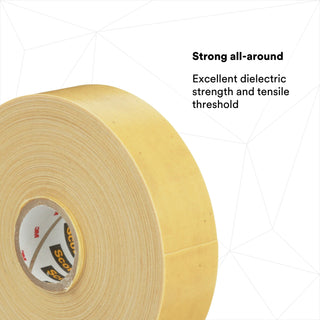 Scotch® Varnished Cambric Tape 2520, 3/4 in x 36 yd, Yellow