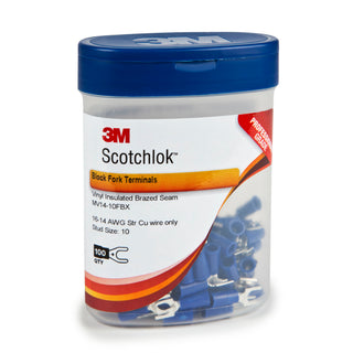 3M Scotchlok Locking Fork Vinyl Insulated, MV14-10FLX