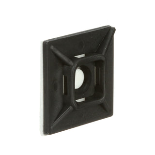 3M Cable Tie Mounting Base CTB1X1BKA-C Black, 4-way Adhesive Mount