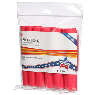 3M Thin-Wall Heat Shrink Tubing EPS-300, Adhesive-Lined, 3/4-6"-Red