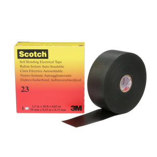 Scotch® Rubber Splicing Tape 23, 1-1/2 in x 30 ft, Black, 1 roll/carton