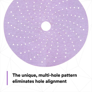 3M Hookit Purple Clean Sanding Disc 334U, 01810, 6 in, P500, 50 discsper carton
