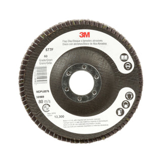 3M Flap Disc 577F, 40, T27, 4-1/2 in x 7/8 in