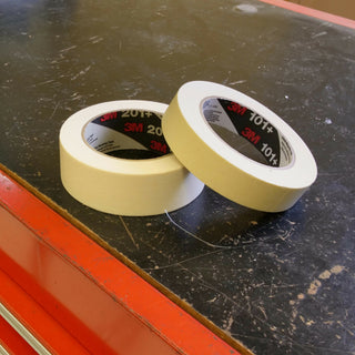 3M General Use Masking Tape 201+, Tan, 24 mm x 55 m, 4.4 mil