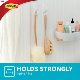 Command Medium Bath Hooks with Water-Resistant Strips BATH18-ES