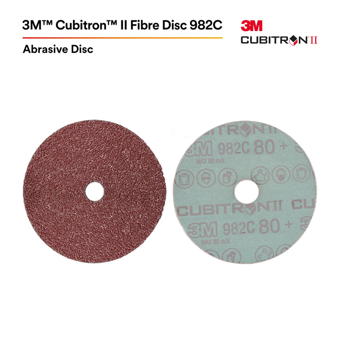 3M Cubitron II Fibre Disc 982C, 36+, GL Quick Change, 5 in, Die G500P