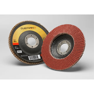 3M Cubitron II Flap Disc 967A, 40+, T29, 4-1/2 in x 7/8 in