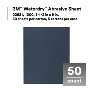 3M Wetordry Abrasive Sheet 434Q, 02621, 1000, 5 1/2 in x 9 in