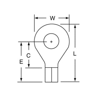 3M High Temperature Butted Seam Ring Tongue Terminal HT-13-14, for usein ovens