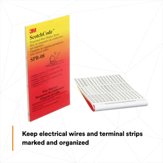 3M ScotchCode Pre-Printed Wire Marker Book SPB-08