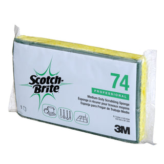 Scotch-Brite Medium Duty Scrub Sponge 74, 6.1 in x 3.6 in x 0.7 in