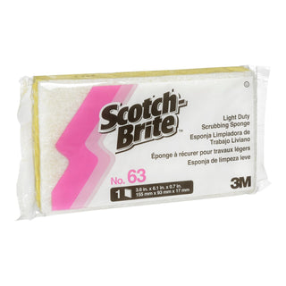 Scotch-Brite Light Duty Scrub Sponge 63, 6.1 in x 3.6 in x 0.7 in