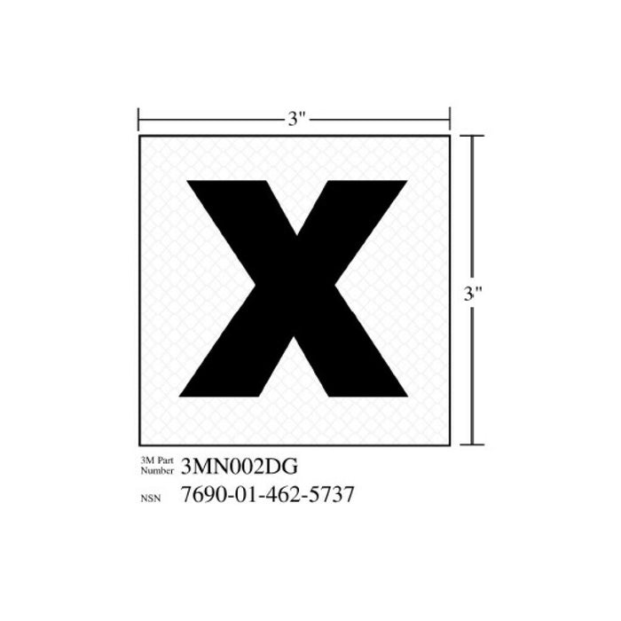 3M Diamond Grade Damage Control Sign 3MN002DG, "X-Ray", 3 in x 3 inage