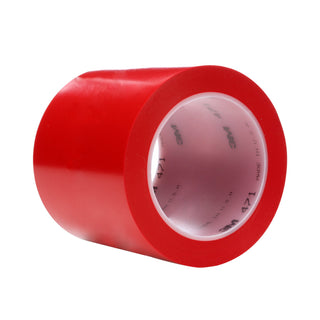 3M Vinyl Tape 471, Red, 4 in x 36 yd, 5.2 mil, 8 Roll/Case