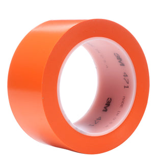 3M Vinyl Tape 471, Orange, 1/4 in x 36 yd, 5.2 mil, 144 rolls per case